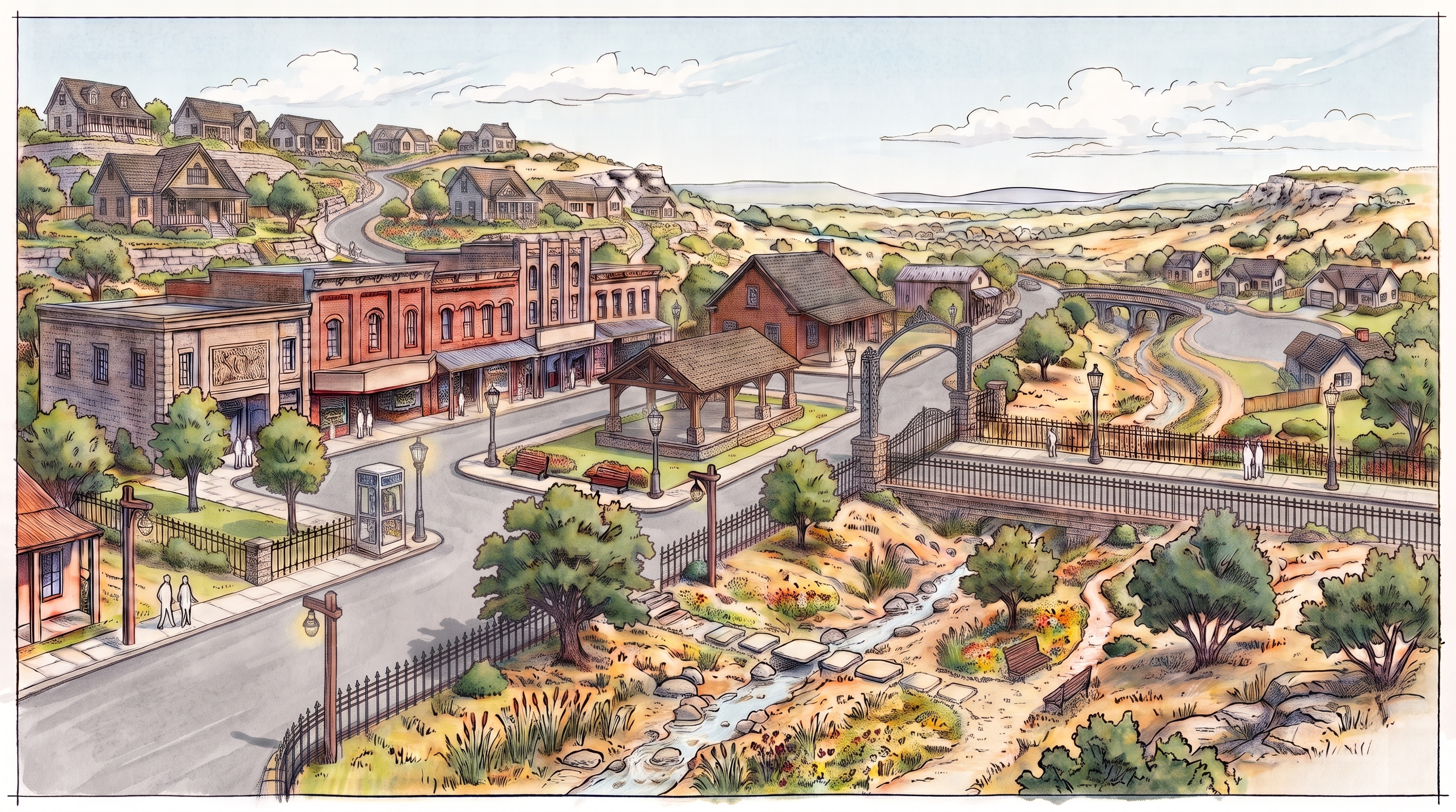 Rendering of Anamoya's Main Street